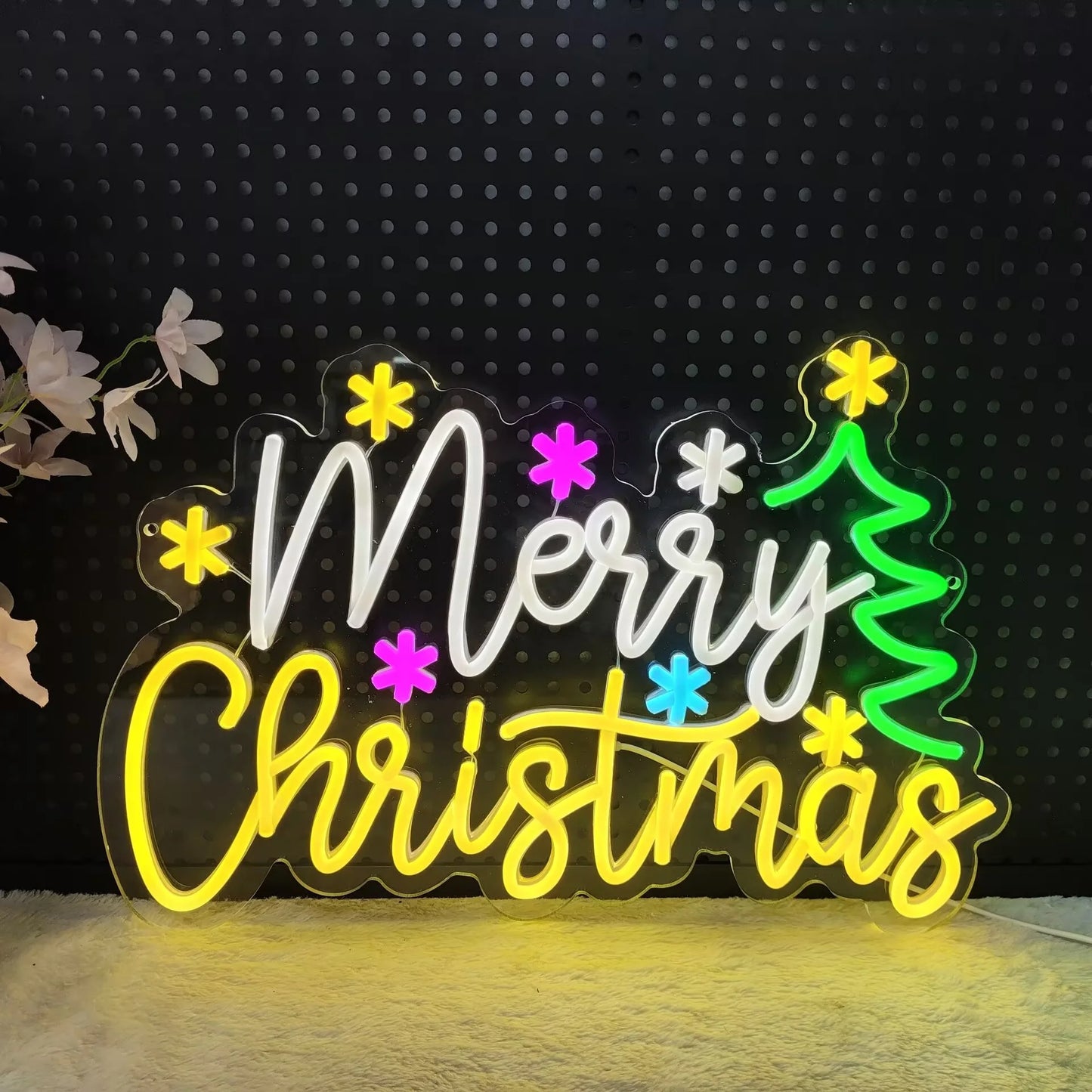 Christmas Neon Signs LED Neon Lights for Wall Decor Bedroom Livingroom Christmas Party Decorations A Great Gift for Children