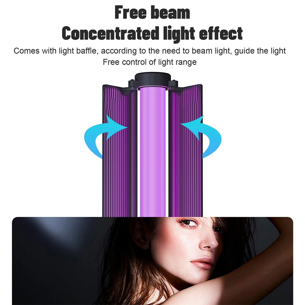 Upgrade RGB Video Light Stick w Barndoor Wand Party Colorful LED Lamp Fill Light Handheld Flash Speedlight Photography Lighting