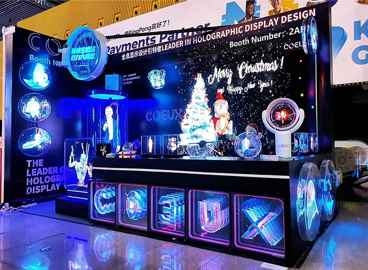 3D LED Hologram Advertising Fan 42cm Compact 3D Display Multi-scene for School Education and Commercial Use