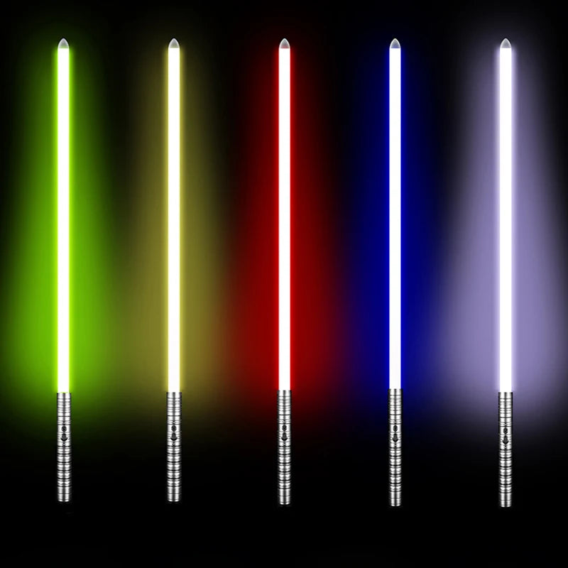 RGB Metal Lightsaber — 14-Color LED Sword with Sound Effects & USB Rechargeable Battery