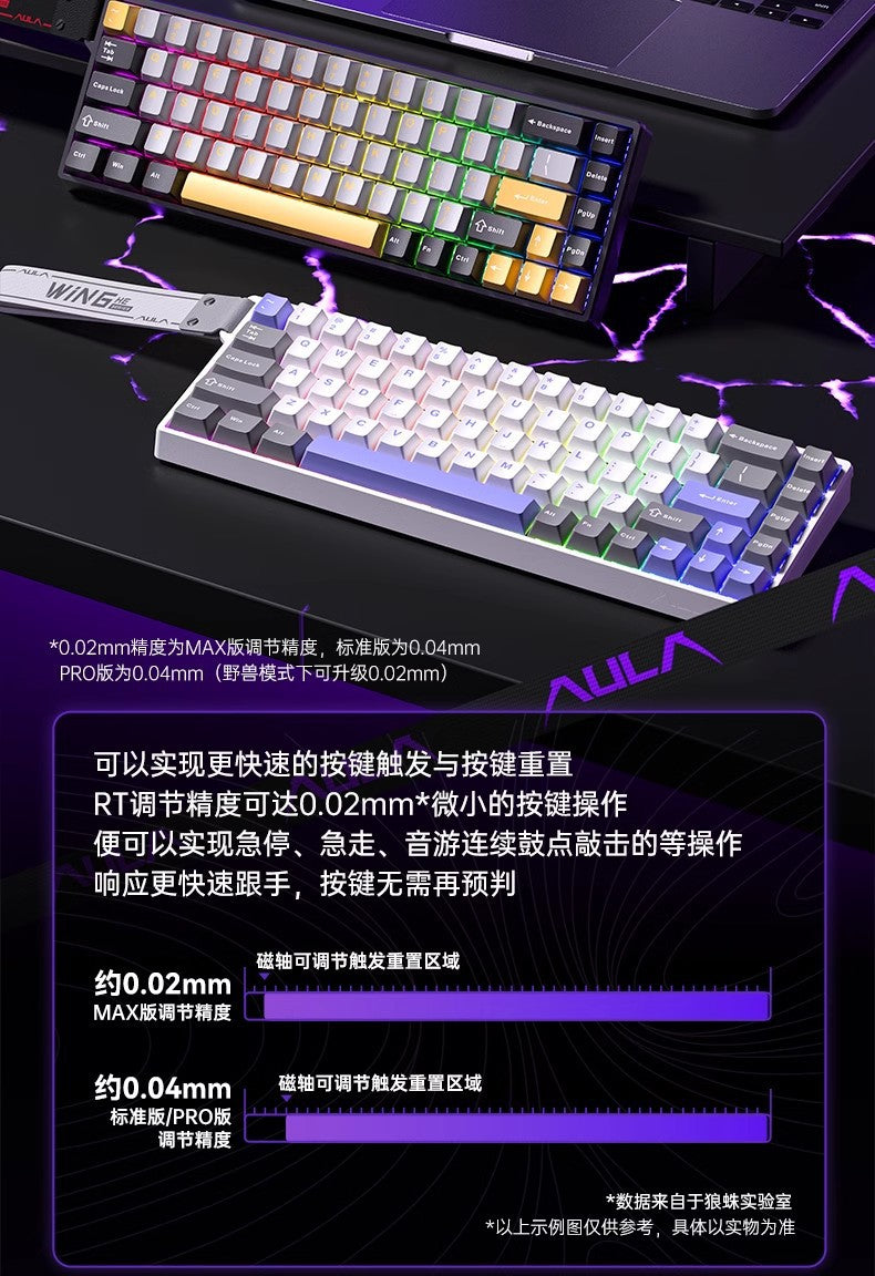 AULA tarantula WIN60/68HE magnetic shaft mechanical keyboard special customized FPS fearless contract r