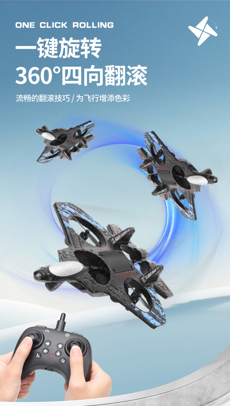 Cross-border children's remote control fighter drone rechargeable fall-resistant foam model glider birthday gift boy