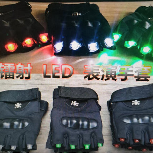 Laser Laser LED Luminous Gloves Multi-point Accessories Performance Light Stage Equipment Performance Bar Gloves Tri-color