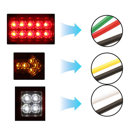 24V 19Led Truck and Van Red and Yellow Dual-Color Electronic Rear Tail Light 131Led Tail Light Truck Light Arrow Tail Light