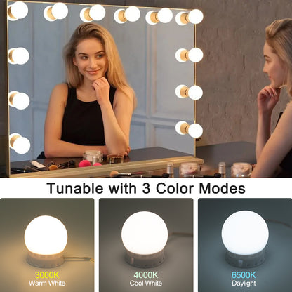 Mirror Light 10 Bulbs Vanity Lights USB Bathroom Dressing Table Lighting Dimmable LED Vanity Light For Makeup Mirror LED Light