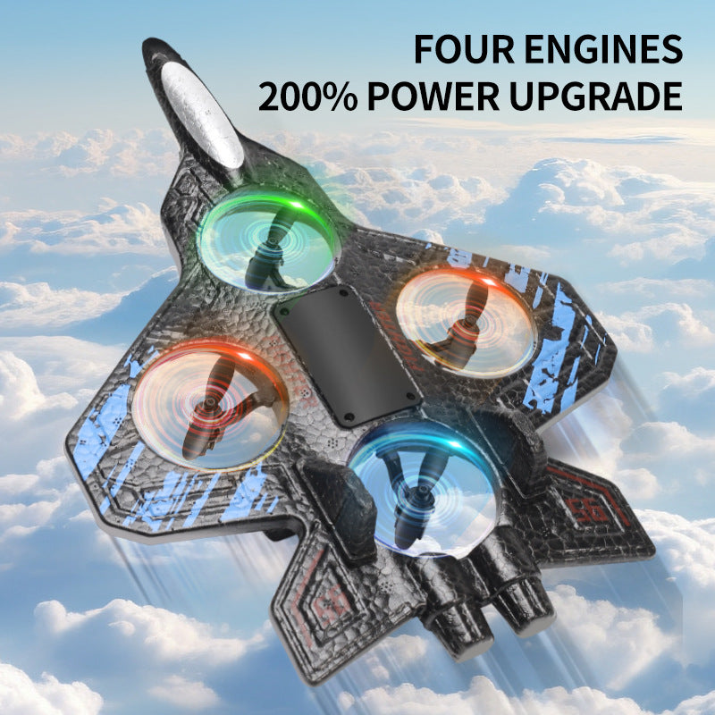 Cross-border children's remote control fighter drone rechargeable fall-resistant foam model glider birthday gift boy