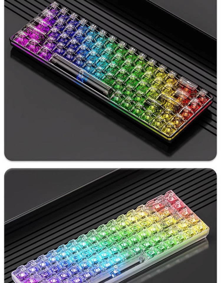 Transparent Keycap High Transmittance Mechanical Keyboard Universal 61/68/87/98/104/132 Key Pc Complete Set Cbsa