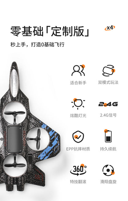 Cross-border children's remote control fighter drone rechargeable fall-resistant foam model glider birthday gift boy