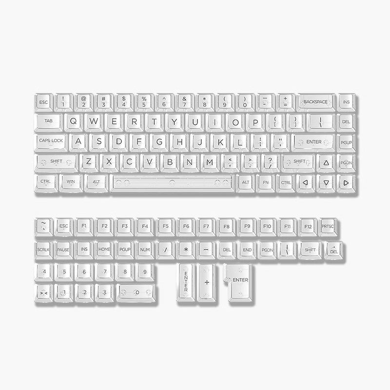 Transparent Keycap High Transmittance Mechanical Keyboard Universal 61/68/87/98/104/132 Key Pc Complete Set Cbsa
