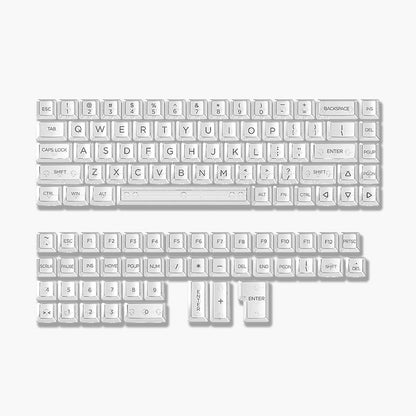 Transparent Keycap High Transmittance Mechanical Keyboard Universal 61/68/87/98/104/132 Key Pc Complete Set Cbsa