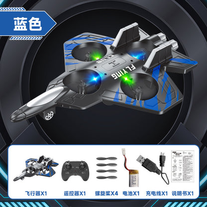 Cross-border children's remote control fighter drone rechargeable fall-resistant foam model glider birthday gift boy
