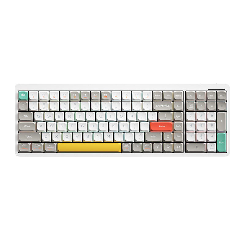 105-Key Girls' High-Looking Wireless Mechanical Keyboard with Good Words, Short-Axis Bluetooth Computer Keyboard for Office Use