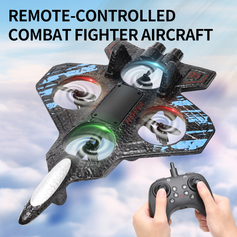 Cross-border children's remote control fighter drone rechargeable fall-resistant foam model glider birthday gift boy