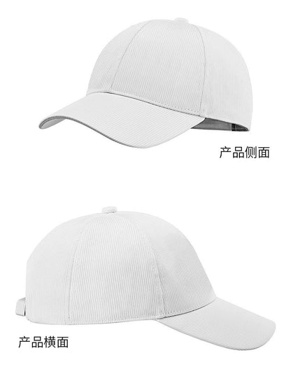 Four Seasons Korean Style Unisex Light-Up Baseball Cap Led Fiber Optic Light-Up Hat Black and White Couple Trendy Breathable Cap