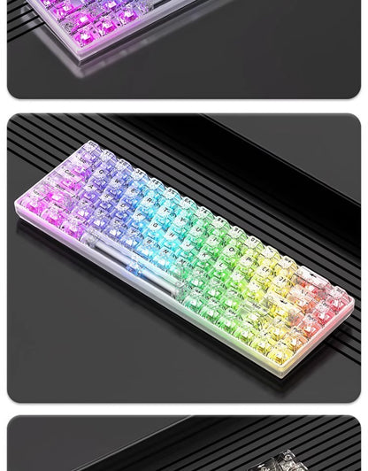 Transparent Keycap High Transmittance Mechanical Keyboard Universal 61/68/87/98/104/132 Key Pc Complete Set Cbsa