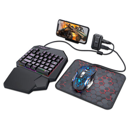 Thunderwolf T19 One-handed Keyboard Gun God Throne Left-handed Gaming Keyboard Mechanical Feel Cross-border Amazon Temu