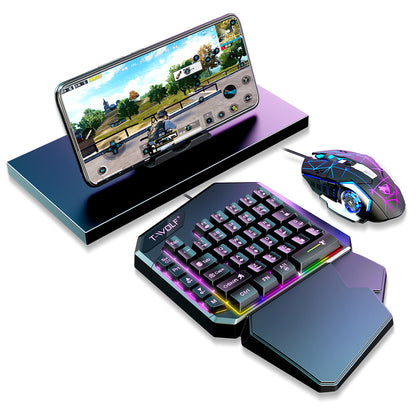 Thunderwolf T19 One-handed Keyboard Gun God Throne Left-handed Gaming Keyboard Mechanical Feel Cross-border Amazon Temu