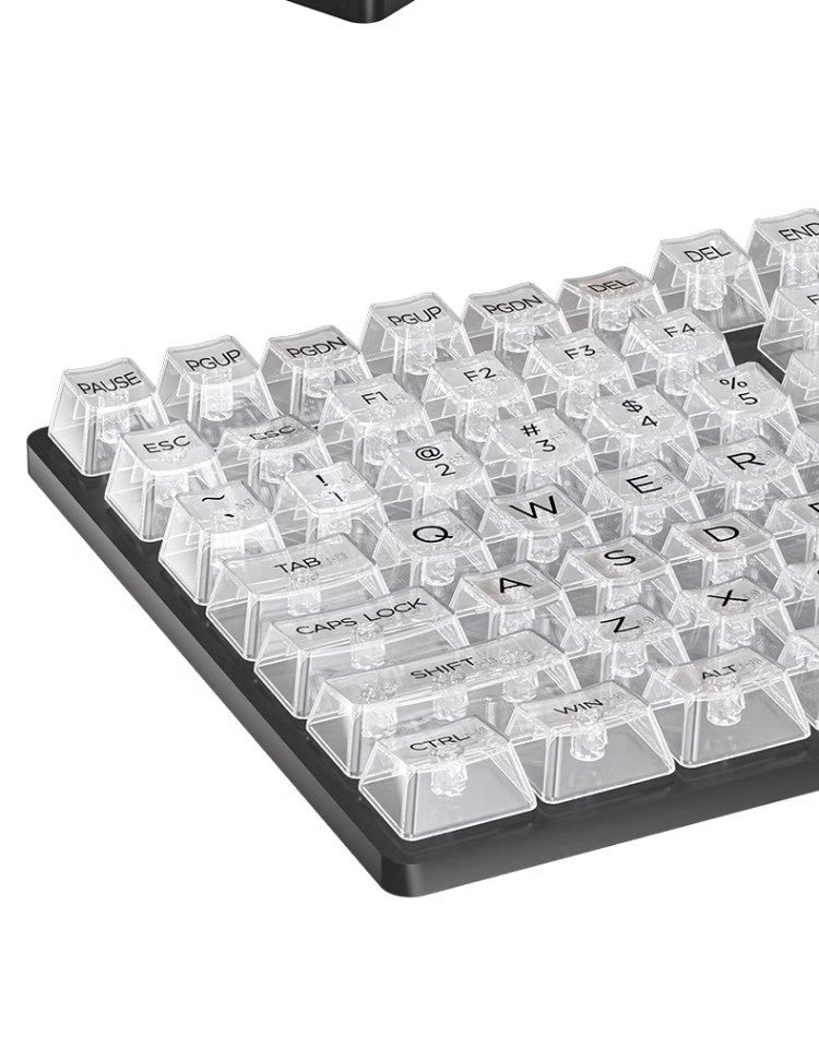 Transparent Keycap High Transmittance Mechanical Keyboard Universal 61/68/87/98/104/132 Key Pc Complete Set Cbsa