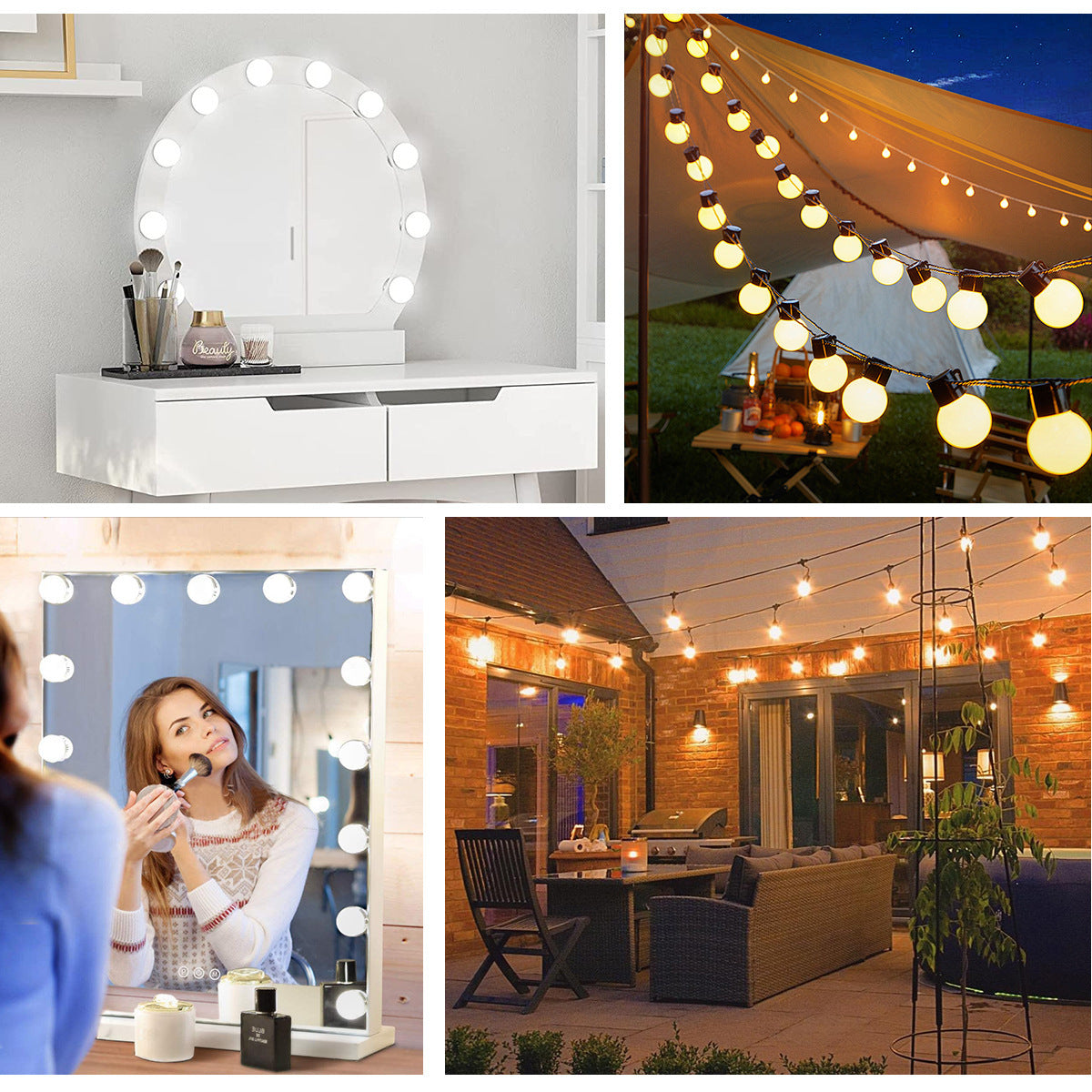 Mirror Light 10 Bulbs Vanity Lights USB Bathroom Dressing Table Lighting Dimmable LED Vanity Light For Makeup Mirror LED Light