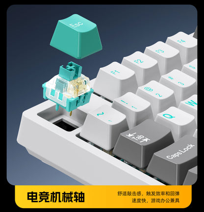 Cracked K98 Customized Mechanical Keyboard E-Sports Office Game Hot-Swappable Rgb Wireless Bluetooth Three-Mode Keyboard