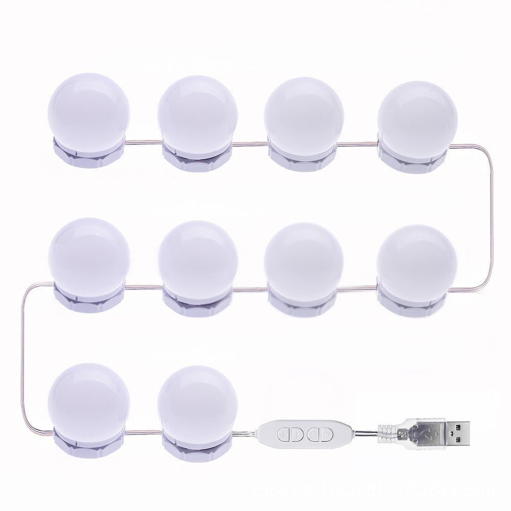 Mirror Light 10 Bulbs Vanity Lights USB Bathroom Dressing Table Lighting Dimmable LED Vanity Light For Makeup Mirror LED Light