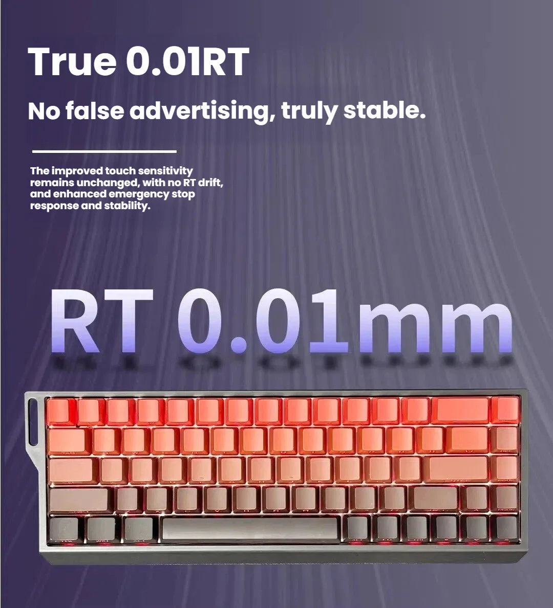 Wired Mechanical Keyboard 68 Keys RGB Backlit Mini Compact Gaming Keyboard Hall Effect Magnetic Switch For Laptop PC FPS