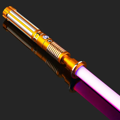 RGB Metal Lightsaber — 14-Color LED Sword with Sound Effects & USB Rechargeable Battery