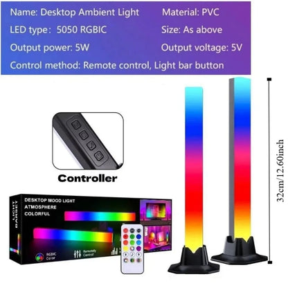 RGB Pickup RGB LED Light Bar USB Powered Smart Music Rhythm Lights Light Music Rhythm Sync Atmosphere Light Holiday Atmosphere