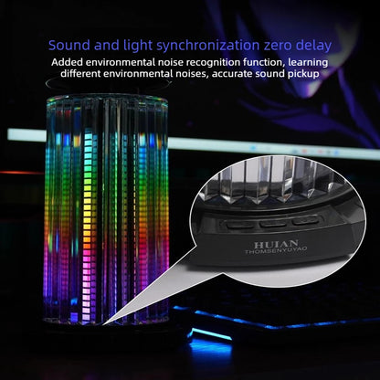 RGB Voice Controlled Music Pickup Light LED Rhythm Atmosphere Surround Light Living Room Car Desktop Decoration