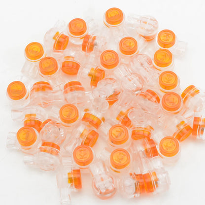 50/100/200PCS Waterproof Gel-Filled Orange Clear Button Telephone Wire Connectors UY Butt Splice Connector K1 Network Cable Term