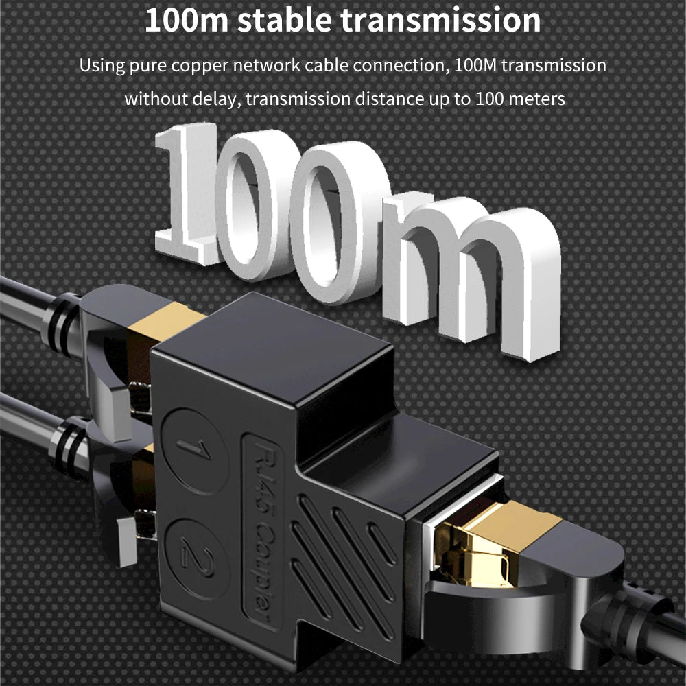 TISHRIC RJ45 1 To 2 Ways Expansion Network Port Ethernet LAN Network Splitter Rj45 Cable Port Network Cable Splitter
