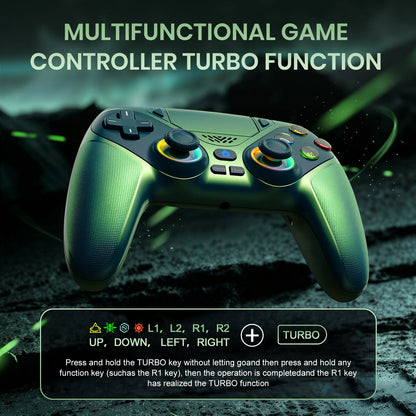 RGB Light Controller For PlayStation 5/PS5 Pro/Slim/PC Wireless Gamepad Marco/Turbo NO Drift Hall Effect Gaming Control Joystick