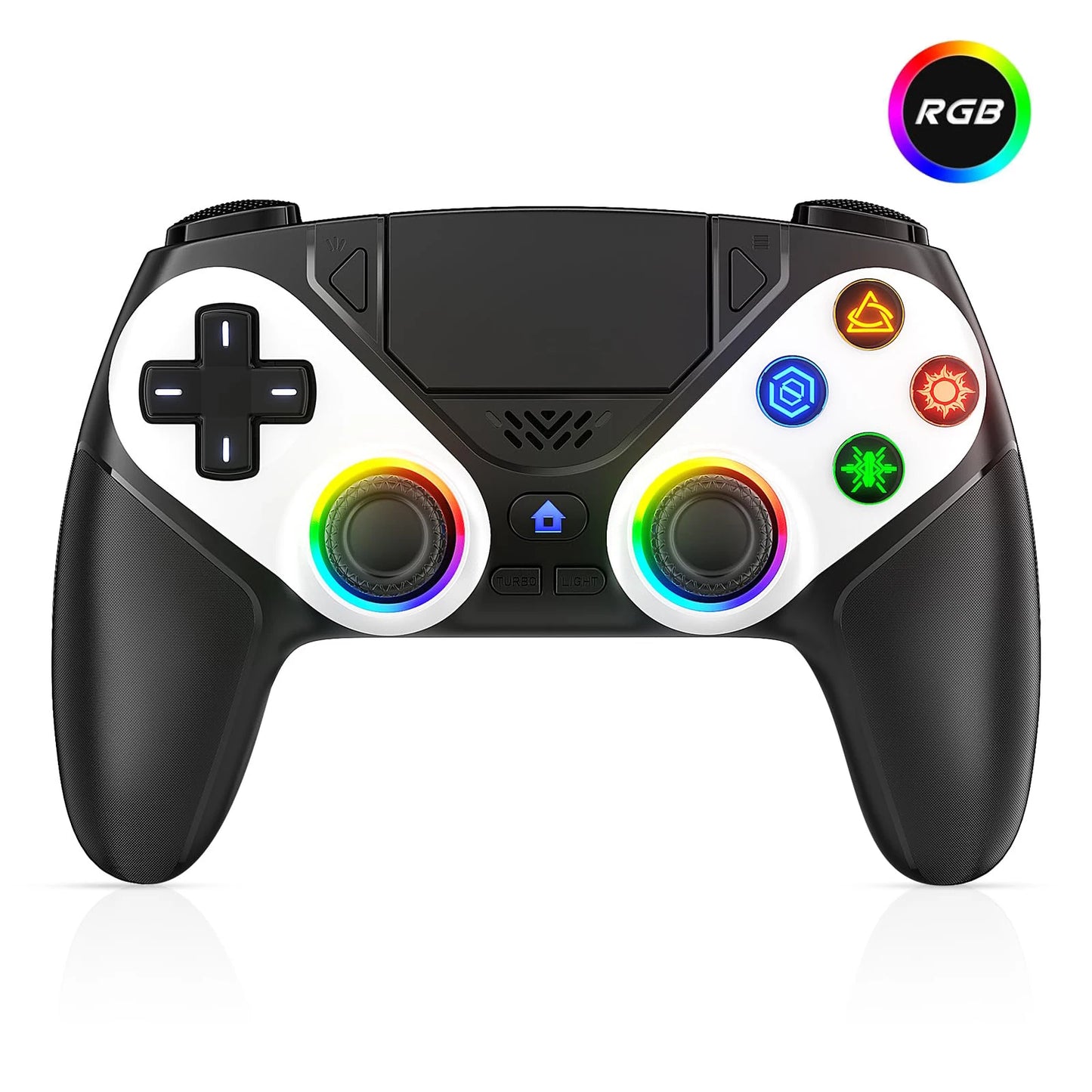 RGB Light Controller For PlayStation 5/PS5 Pro/Slim/PC Wireless Gamepad Marco/Turbo NO Drift Hall Effect Gaming Control Joystick
