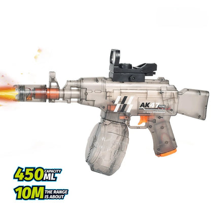 Water Gun for Water Wars, Electric Water Gun with Continuous Flashing Lights, Large Capacity, Strong Shooting Range