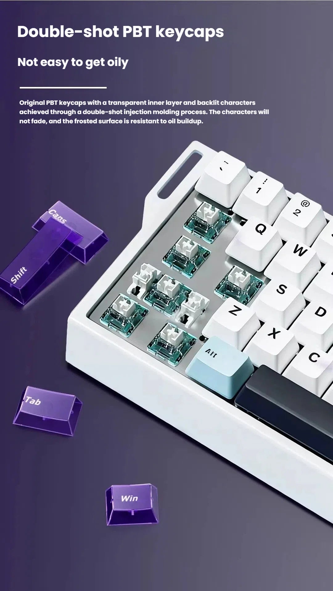 Wired Mechanical Keyboard 68 Keys RGB Backlit Mini Compact Gaming Keyboard Hall Effect Magnetic Switch For Laptop PC FPS