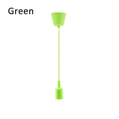 Pendant Lights Modern Simple Single Head Silica Gel Pendant Lamps AC90-260V E27 Holder 100cm Cord 13 Colors