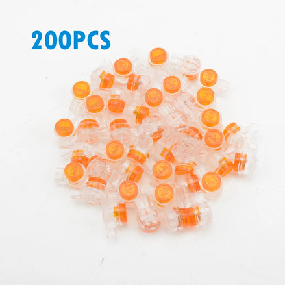 50/100/200PCS Waterproof Gel-Filled Orange Clear Button Telephone Wire Connectors UY Butt Splice Connector K1 Network Cable Term