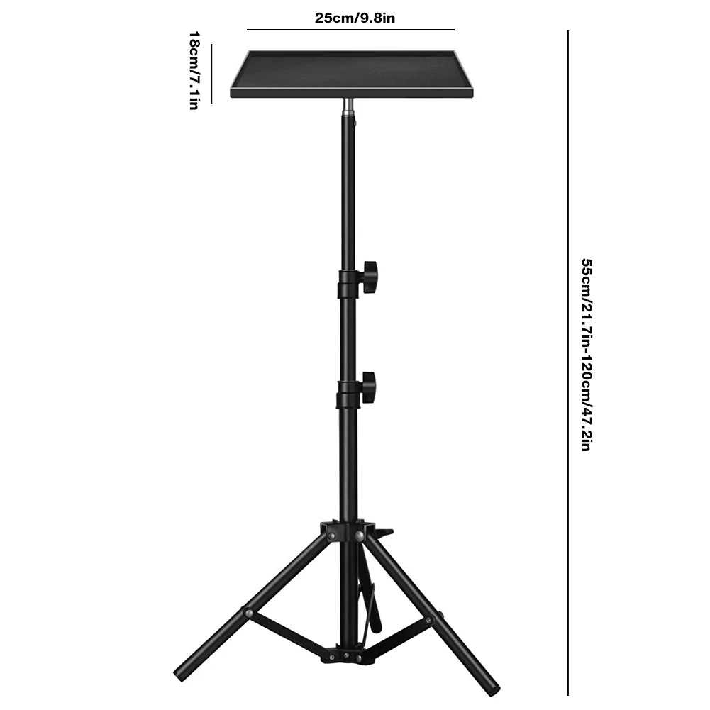 Projectors Tray 1/4inch Thread Tripod Tray Height Adjustable DJ Equipment Holder Telescopic Rod Standing for Projector Monitors