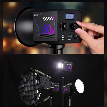 RGB Video Light Portable LED Photography Studio Light with 10000mAh Rechargeable for Vlog Streaming Live Photo Fill Lamp