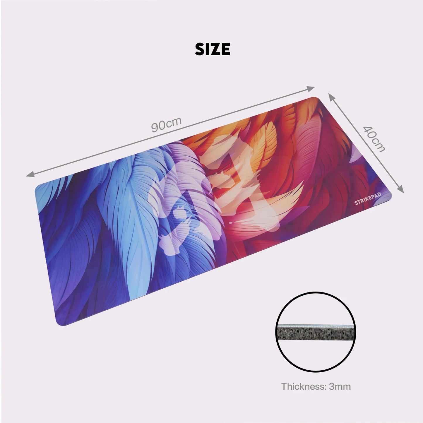 FANTECH Strikepad MST491 Gaming Mousepad Alluring Holographle Design 490x420x3mm Mouse Mat Waterproof and No Edge Stitching
