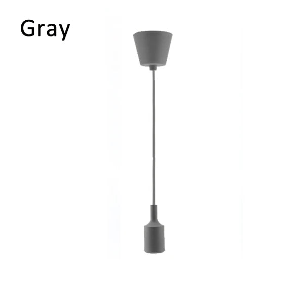 Pendant Lights Modern Simple Single Head Silica Gel Pendant Lamps AC90-260V E27 Holder 100cm Cord 13 Colors