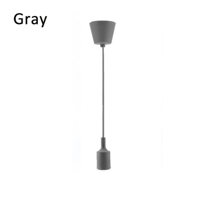 Pendant Lights Modern Simple Single Head Silica Gel Pendant Lamps AC90-260V E27 Holder 100cm Cord 13 Colors