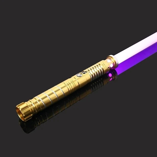 RGB Metal Lightsaber — 14-Color LED Sword with Sound Effects & USB Rechargeable Battery