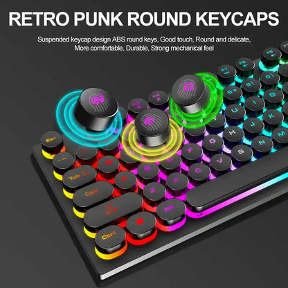RGB Gaming Mechanical Keyboard USB Wired 104 Keys Keyboard Backlit Black Red Blue Light for Computer Laptop Pro Gamer Keyboard