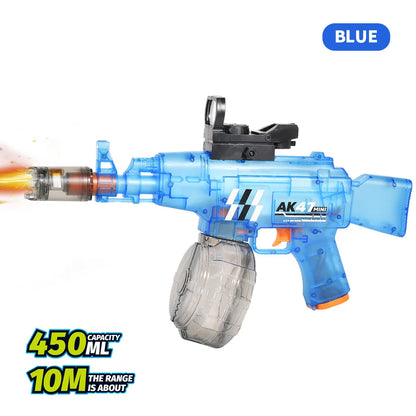 Water Gun for Water Wars, Electric Water Gun with Continuous Flashing Lights, Large Capacity, Strong Shooting Range
