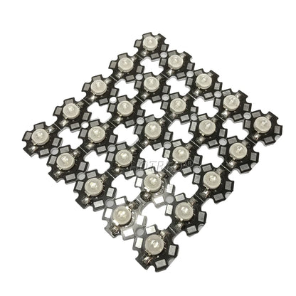 Wholesale 25pcs/100pcs 1W 3W High Power LED Diodes Warm Cold White/Natural White/Red/Green/Blue/Royal Blue With 20mm Star PCB