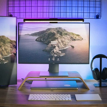 Computer Monitor Light Bar RGB Rhythm Screen Hanging Lights Stepless Dimming Desk Lamp For Study Reading Gaming Table Lighting