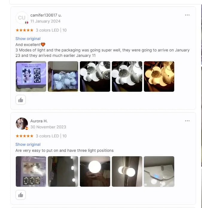 Mirror Light 10 Bulbs Vanity Lights USB Bathroom Dressing Table Lighting Dimmable LED Vanity Light For Makeup Mirror LED Light
