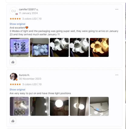 Mirror Light 10 Bulbs Vanity Lights USB Bathroom Dressing Table Lighting Dimmable LED Vanity Light For Makeup Mirror LED Light