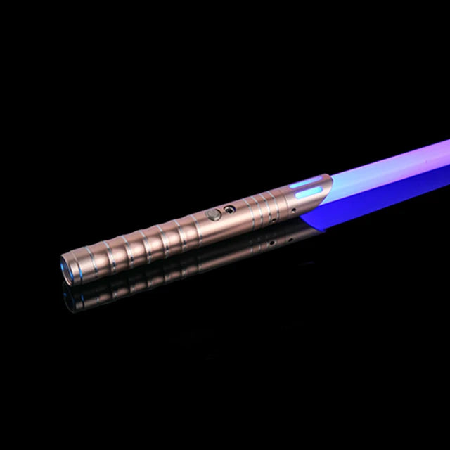 RGB Metal Lightsaber — 14-Color LED Sword with Sound Effects & USB Rechargeable Battery